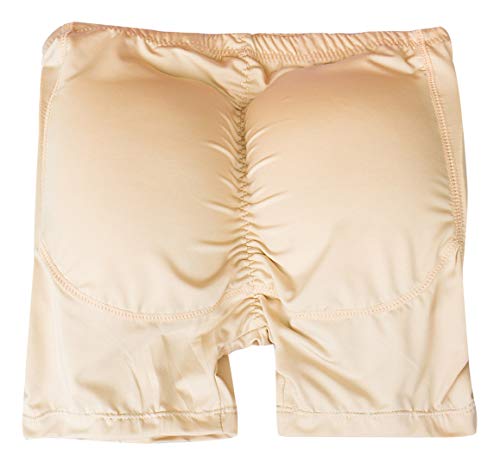 AIEOE Herren Gepolsterte Boxershorts Figurformende Unterhose Push-Up Unterwäsche mit 4 Pads Polsterhose - Beige Größe M von AIEOE