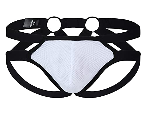 AIEOE Herren Jockstrap String Tanga Männer Unterwäsche Atmungsaktiv Thong Low Rise Slips Weich Unterhose G-String Briefs M von AIEOE