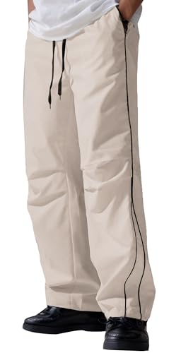 AIEOE Herren Lange Sporthose Vintage Y2k Sweatpants Kordelzug Jogginghose Baggy Laufhose Hippie Hose EU XXL (Asie 3XL) von AIEOE