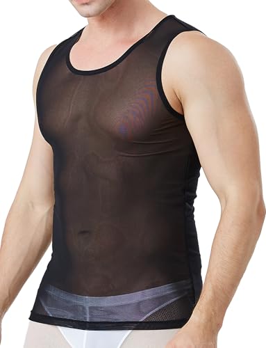 AIEOE Herren Mesh Tanktop Ärmellose Netzweste Elastisch Aushöhlen Netzhemd Transparent Netzoberteil Vest XL AIEOE Herren Mesh Tanktop Ärmellose Netzweste Elastisch Aushöhlen Netzhemd Transparent Netzoberteil Vest XL von AIEOE