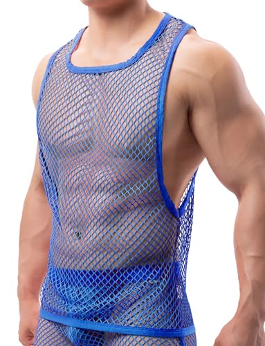 AIEOE Herren Mesh Tanktop Ärmellose Netzweste Sommer Aushöhlen Netzhemd Transparent Netzoberteil Vest M AIEOE Herren Mesh Tanktop Ärmellose Netzweste Sommer Aushöhlen Netzhemd Transparent Netzoberteil Vest M von AIEOE
