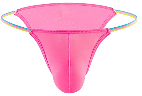 AIEOE Herren Minislips Low Rise Unterwäsche für Männer Slip Tanga mit Ausbuchtung Weich und Atmungsaktiv Rosa L von AIEOE