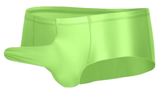 AIEOE Herren Öl Glänzend Unterhose Übergröße Atmungsaktive Boxershorts Niedrig Taille Höschen Thong EU L (Asie XL) von AIEOE