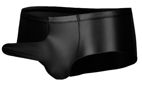 AIEOE Herren Öl Glänzend Unterhose Übergröße Atmungsaktive Boxershorts Niedrig Taille Höschen Thong EU L (Asie XL) von AIEOE
