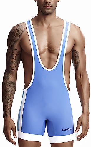 AIEOE Herren Ringertrikot Ringeranzug Wrestling Singlet Trikot Sport Jumpsuit Athletic Supporters Gewichtheben Bodysuit Einteilige - L von AIEOE