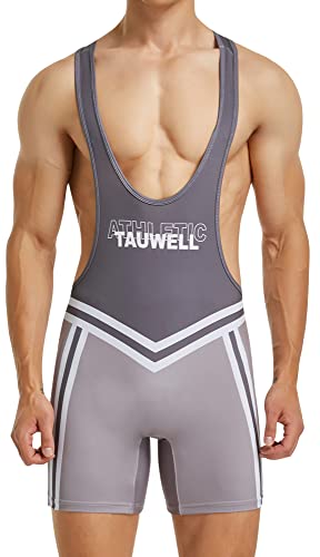 AIEOE Herren Ringertrikot Ringeranzug Wrestling Singlet Trikot Sport Jumpsuit Jockstrap Leotard Athletic Supporters Gewichtheben Jock Bodysuit Einteilige Ärmellose - L von AIEOE