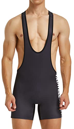 AIEOE Herren Ringertrikot Ringeranzug Wrestling Singlet Trikot Sport Jumpsuit Jockstrap Leotard Athletic Supporters Gewichtheben Jock Bodysuit Einteilige Ärmellose - L AIEOE Herren Ringertrikot Ringeranzug Wrestling Singlet Trikot Sport Jumpsuit Jockstrap Leotard Athletic Supporters Gewichtheben Jock Bodysuit Einteilige Ärmellose - L von AIEOE