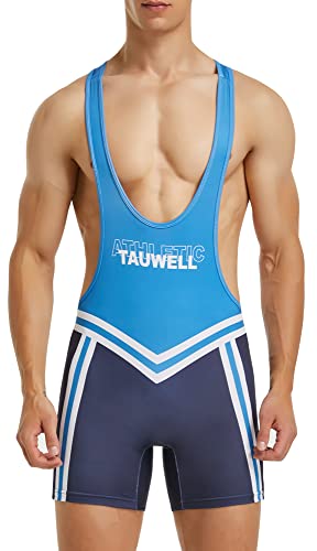 AIEOE Herren Ringertrikot Ringeranzug Wrestling Singlet Trikot Sport Jumpsuit Jockstrap Leotard Athletic Supporters Gewichtheben Jock Bodysuit Einteilige Ärmellose - XXL von AIEOE