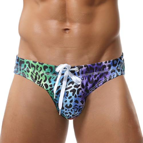 AIEOE Herren Schwimshorts Triangel Strandshorts Stretch Kurz Badeshorts Schnürung Schwimmhose Brief Für Badeanzugparty Strand XL von AIEOE