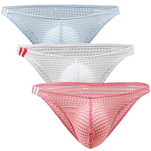 AIEOE Herren Sexy Unterwäsche Netz Slip Mesh Underwear Briefs mit Ausbuchtung 3er Pack 01 M AIEOE Herren Sexy Unterwäsche Netz Slip Mesh Underwear Briefs mit Ausbuchtung 3er Pack 01 M von AIEOE