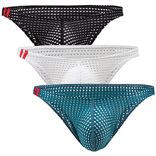 AIEOE Herren Sexy Unterwäsche Netz Slip Mesh Underwear Briefs mit Ausbuchtung 3er Pack 02 M AIEOE Herren Sexy Unterwäsche Netz Slip Mesh Underwear Briefs mit Ausbuchtung 3er Pack 02 M von AIEOE