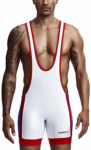 AIEOE Herren Singlet Wrestling Athletic Supporters Slim Fit Sport Bodysuit Einteilige Ärmellose Ringertrikot Gewichtheben Jumpsuit - XL von AIEOE