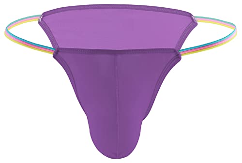 AIEOE Herren Slips EIS Seide String Tanga T-Back Sexy Mini Slip Ultra Dünn Männer Thongs Briefs Sommer Atmungsaktiv Unterhose Niedrige Taille Unterwäsche - XL von AIEOE
