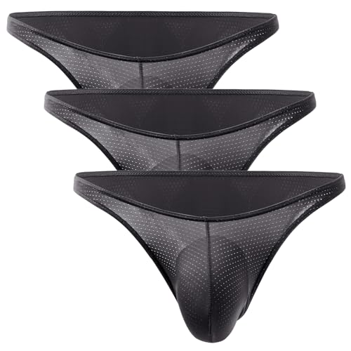 AIEOE Herren Slips mit Allover luftlöchern Atmungsaktive Mini Slips Männer Weiche Unterhose 3er Pack Dunkelgrau XXL AIEOE Herren Slips mit Allover luftlöchern Atmungsaktive Mini Slips Männer Weiche Unterhose 3er Pack Dunkelgrau XXL von AIEOE