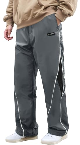AIEOE Herren Sporthose Klassische Casual Sweatpants mit Taschen Trackpants y2k Teenager Hippie Hose M von AIEOE