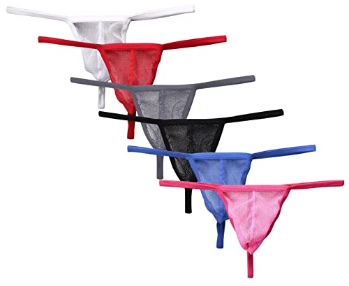 AIEOE Herren String Sexy Reizvolle Dessous Männer Sexy Unterwäsche Minislips Ministrings 6 Stück XL von AIEOE