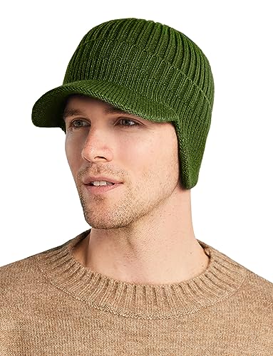 AIEOE Herren Wintermütze mit Ohrenklappen Fleecefutter Strickmütze Dick Warm Winter Mütze mit Schirm Weich Elastisch Outdoor AIEOE Herren Wintermütze mit Ohrenklappen Fleecefutter Strickmütze Dick Warm Winter Mütze mit Schirm Weich Elastisch Outdoor von AIEOE