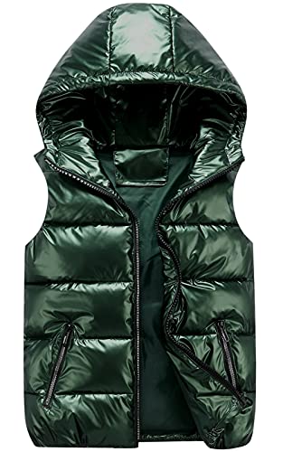 AIEOE Jungen Mädchen Warm Steppweste Winter Outdoor Freizeit Westen Steppweste Glänzend Ärmellos Jacke Outwear von AIEOE