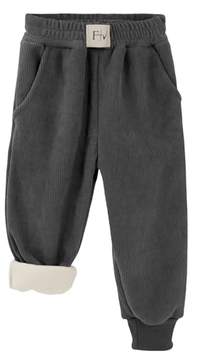 AIEOE Kinder Hosen Sweathosen Sporthose Lang Jungen Jogginghose Trainingshose Freizeithose Activewear-Hosen mit elastischem Bund 110cm Grau von AIEOE