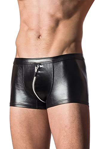 AIEOE Männer Sexy Niedrige Taille Heiße Erotik Sexy Tanga Boxershorts für Sex mit Knöchel-Reißverschluss Größe M Schwarz von AIEOE