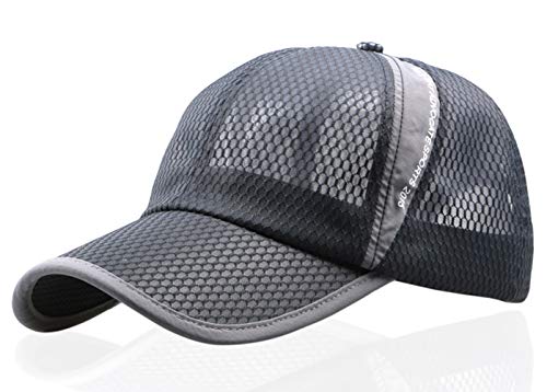 AIEOE Mesh Cap Leichte und Schnelltrocknend Kappe Unisex Baseballcap Atmungsaktiv Outdoor Caps für Sommer Erwachsener Kappe - Dunkelgrau von AIEOE