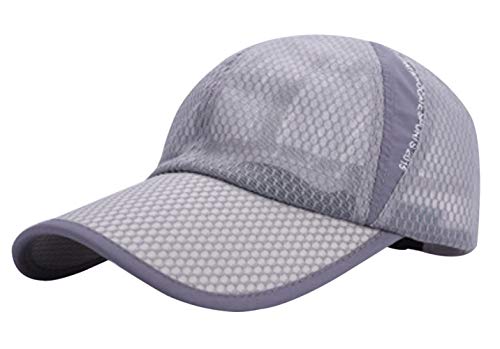 AIEOE Mesh Cap Leichte und Schnelltrocknend Kappe Unisex Baseballcap Atmungsaktiv Outdoor Caps für Sommer Erwachsener Kappe - Hellgrau von AIEOE
