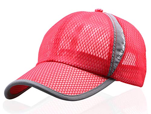 AIEOE Mesh Cap Leichte und Schnelltrocknend Kappe Unisex Baseballcap Atmungsaktiv Outdoor Caps für Sommer Erwachsener Kappe - Rot von AIEOE