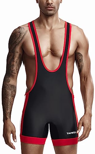 AIEOE Ringertrikot Herren Wrestling Singlet Slim Fit Sport Bodysuit Athletic Supporters Trikot Einteilige Ärmellose Jumpsuit Gewichtheben - XXL von AIEOE