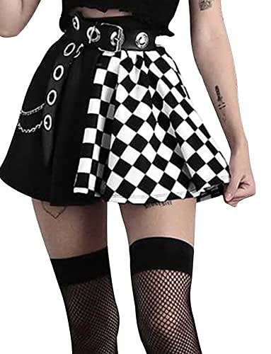 AIEOE Rock Steampunk Damen PU High Waist A Linie Irregulär Kleid Cosplay Kostüm Gothic Spitze Party Größe M Schwarz AIEOE Rock Steampunk Damen PU High Waist A Linie Irregulär Kleid Cosplay Kostüm Gothic Spitze Party Größe M Schwarz von AIEOE