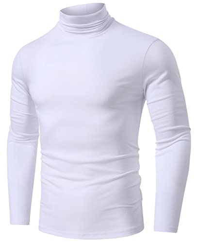 AIEOE Rollkragen Pullover Sweatshirt Herren Langarm Slim Fit Baumwolle Langarmshirts Unterzieh Shirt Weich Elastisch - EU XL von AIEOE