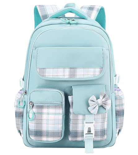 AIEOE Schulrucksack Mädchen Teenager Rucksack Schule Jungen Schultasche Backpack Kinder Multi-Tasche Rucksack Leichtgewichtige School Bag Blau von AIEOE