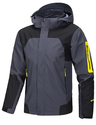AIEOE Softshelljacke Herren Wasserdichte Windbreaker Winddicht Ourdoor Jacke Atmungsaktive Wanderjacke Grau XXL AIEOE Softshelljacke Herren Wasserdichte Windbreaker Winddicht Ourdoor Jacke Atmungsaktive Wanderjacke Grau XXL von AIEOE