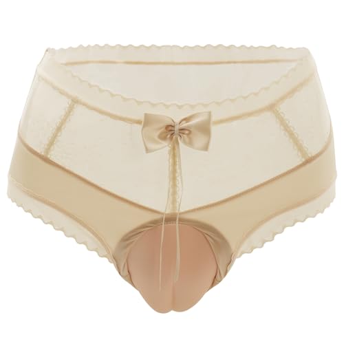 AIEOE Spitze Verstecken Brief Crossdresser Gaff Panty Transgender Spitze Slip Durchsichtig Sissy Unterwäsche Slips L von AIEOE