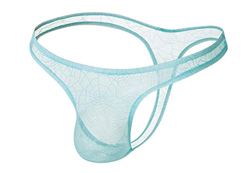 AIEOE String Tanga Herren Transparente String Männer Sexy Slip Leichte und Atmungsaktive Unterwäsche Blau Größe XL von AIEOE