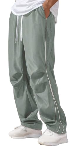 AIEOE Teenager Freizeithose Jogginghose Y2k Style Baggy Hose mit Taschen Herren Sportlich Urban Street Look Grau Herstellergröße XL/EU Größe L von AIEOE