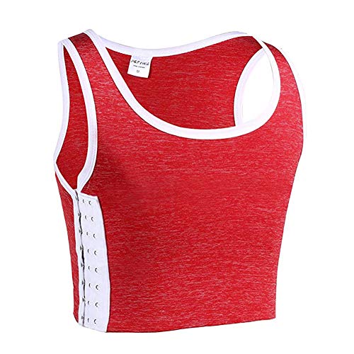 AIEOE Tomboy Brust Binder Korsett Trans Tank Top Abbinder für Cosplayer Tomboy - Rot Größe 2XL von AIEOE