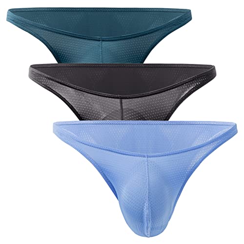 AIEOE Unterhosen Männer Slip Unterwäsche Herren Slips Niedrige Taille Weiche Atmungsaktive 3er-Pack XXL von AIEOE