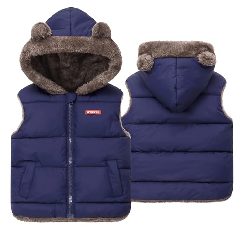 AIEOE Weste Kinder Weste Kinder Jungen mit Kapuze Weste Kinder Mädchen Only Westen für Mädchen Fleece 3-4 Jahre Blau von AIEOE