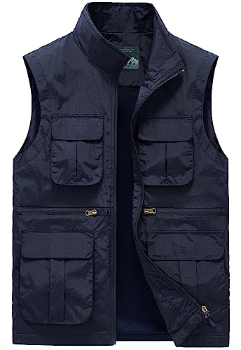 Herren Outdoor Weste mit Vielen Taschen Anglerweste Leicht Safari Weste Sommer Multifunktionsweste Atmungsaktiv Nylon Angeln Weste - XXL Herren Outdoor Weste mit Vielen Taschen Anglerweste Leicht Safari Weste Sommer Multifunktionsweste Atmungsaktiv Nylon Angeln Weste - XXL von AIEOE