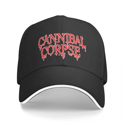 AIETPOIJ Basecap Cannibal Corpse Transparent Rot und Weiß Baseball Cap Custom Cap Trucker Cap modische Männer Hut Frauen Geschenk von AIETPOIJ