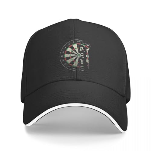 AIETPOIJ Basecap Darts Dartboard Typografie Cracked Baseball Cap Geburtstag Sonnenkappe Bommelmütze Damen Strandvisier Herren Geschenk von AIETPOIJ