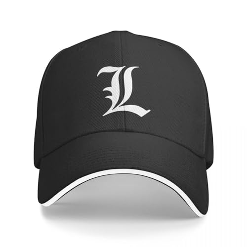 AIETPOIJ Basecap L – altenglischer Initiale weißer Buchstabe L Kappe Baseballkappe Baseballkappe Damen Strandmode Herren Geschenk von AIETPOIJ