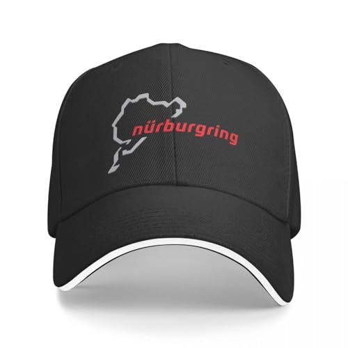 AIETPOIJ Basecap Nürburgring grau rot Baseball Cap lustige Mütze Flauschige Mütze Mütze Herren Damen Geschenk von AIETPOIJ