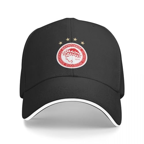 AIETPOIJ Basecap Olympiakos Olympiacos Baseball Cap Streetwear Boonie Hüte Rave Sun Cap Frau Cap Herren Geschenk von AIETPOIJ