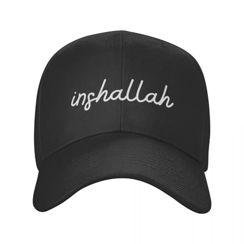 AIETPOIJ Basecap inshallah weiß Baseball Cap Hüte Baseball Cap Sonnenhut Gentleman Hut Designer Mann Hut Frauen von AIETPOIJ