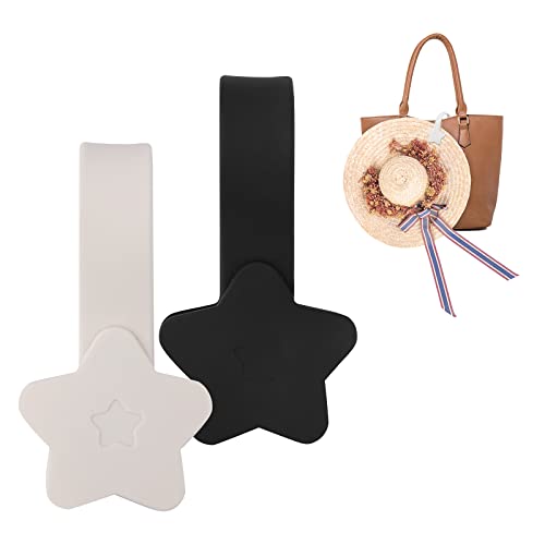 AIEX 2 Stück Magnetischer Hutclip für Reisen, Hutclips Huthalter Clip für Huttaschen Reise-Outdoor-Zubehör (Schwarz, Beige) von AIEX