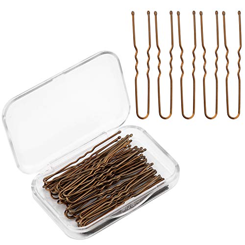 AIEX 200 Stück Haarnadeln in U-Form Set Haarspangen Haarnadeln Haarspangen für Frauen Mädchen und Friseursalon (Bronze) von AIEX