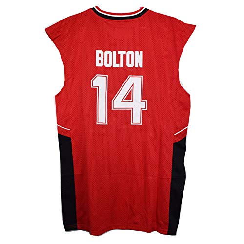 AIFFEE #14 Bolton Wildcats Red Color Basketball Trikot S-XXL 90S Hip Hop Kleidung für Party genäht Buchstaben und Zahlen - rot - Groß von AIFFEE