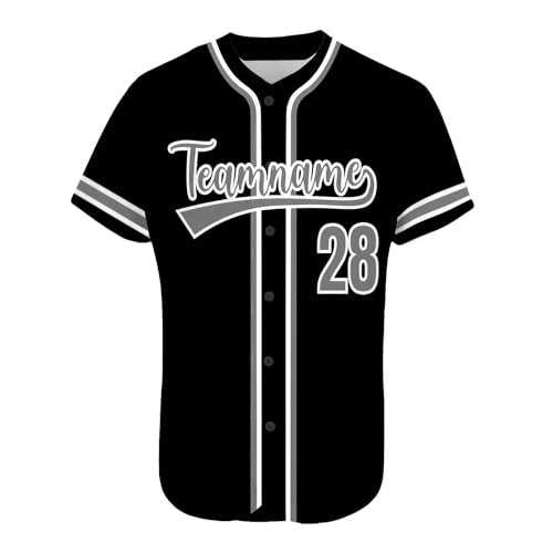 AIFLM Benutzerdefinierte Baseball-Trikots, Personalisierte Button-Down Baseball-Shirts, Individuelle Baseball-Shirts FüR MäNner, Frauen, Jugendliche, Druck-Namennummern von AIFLM