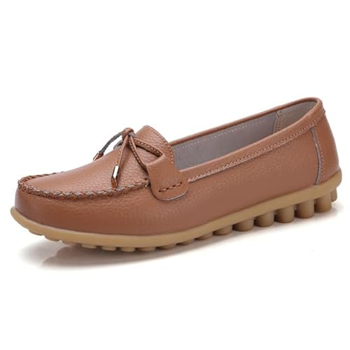 AIFLM Damen Loafer Schuhe Mokassin Schuhe Bequemes Fahren Wandern Freizeit Krankenschwestern EIN Fuß Arbeit Weiche Flache Schuhe Anti Rutsch von AIFLM